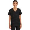 Healing Hands Scrubs for Women V-Neck Scrub Top Joy Camo with Moisture Wicking,360° Stretch & Quick Dry Fabric 2353(Black)