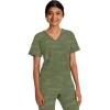 Healing Hands Scrubs for Women V-Neck Scrub Top Joy Camo with Moisture Wicking,360° Stretch & Quick Dry Fabric 2353(Olive)
