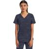 Healing Hands Scrubs for Women V-Neck Scrub Top Joy Camo with Moisture Wicking,360° Stretch & Quick Dry Fabric 2353(Pewter)