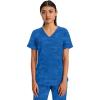 Healing Hands Scrubs for Women V-Neck Scrub Top Joy Camo with Moisture Wicking,360° Stretch & Quick Dry Fabric 2353(Royal)