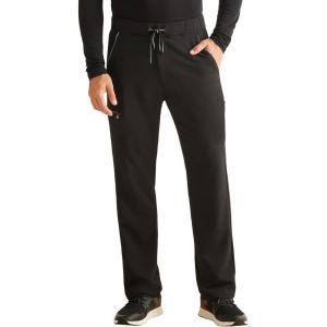 Healing Hands Men’s Scrub Pant Nash Pant with 6 Pockets, Moisture Wicking, 360° Stretch & Recycled Poly HH101(Black)