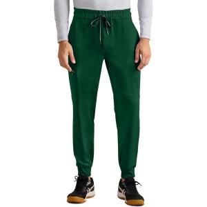 Healing Hands Men’s Scrub Pant Nolen Jogger with 6 Pocket, Moisture Wicking, 360° Stretch & Recycled Fibers 9172(Dark Pine)