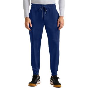 Healing Hands Men’s Scrub Pant Nolen Jogger with 6 Pocket, Moisture Wicking, 360° Stretch & Recycled Fibers 9172(Navy)