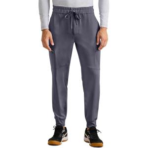 Healing Hands Men’s Scrub Pant Nolen Jogger with 6 Pocket, Moisture Wicking, 360° Stretch & Recycled Fibers 9172(Pewter)
