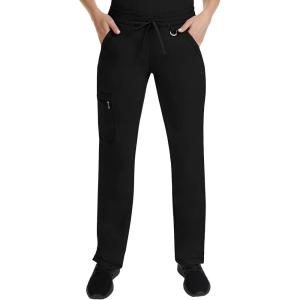 Healing Hands Scrub Pants for Women Tamara Pant with 6 Pockets, Reversible Drawstring, and 2-Way Stretch Fabric 9181(Black)
