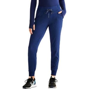 Healing Hands Scrubs for Women Jogger Scrub Pant Trinity Bottom with 6 Pockets, Mid-Rise Pull-on Rib-Knit Waistband HH003(Navy)