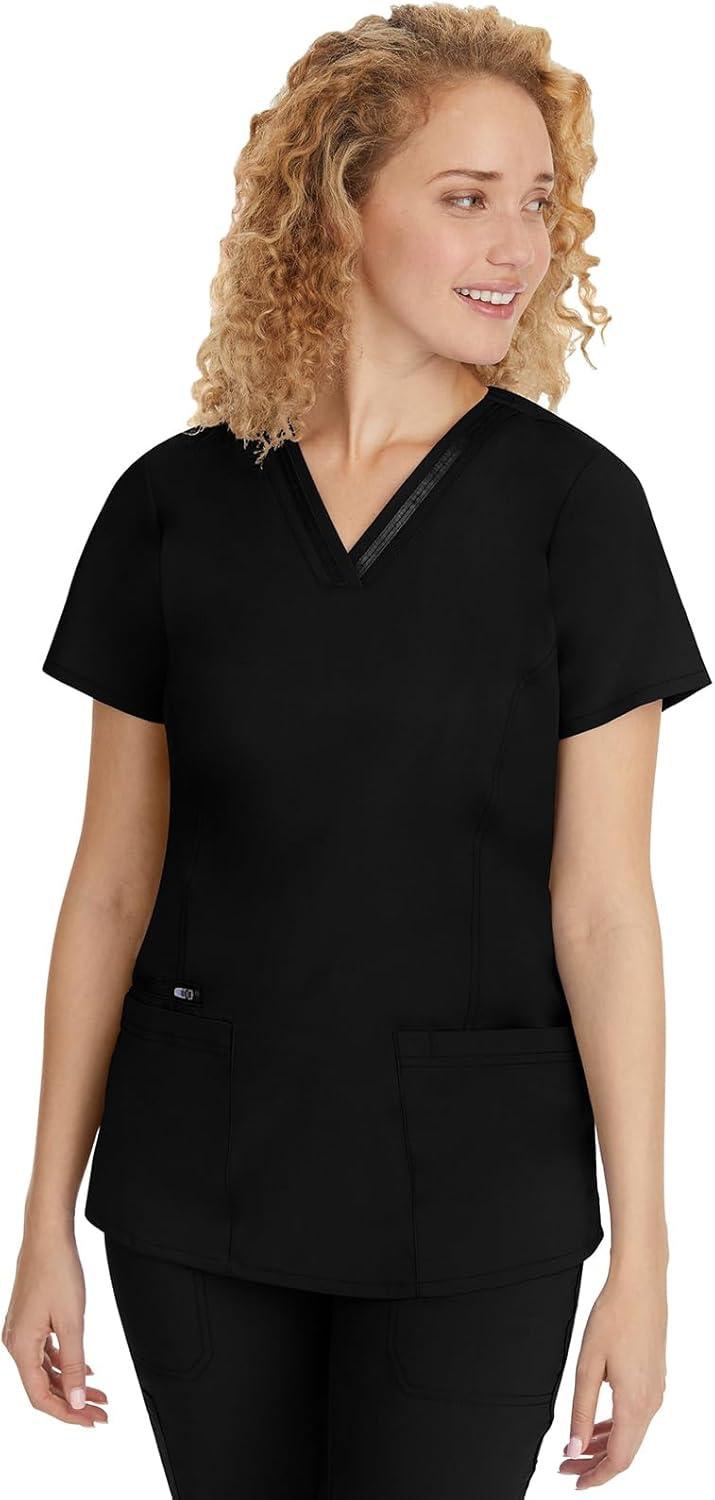 imageHealing Hands Scrub Set For Women with 5 Pockets VNeck Scrub Top 2278 and Taylor Pants 9095 with 2Way Stretch TechnologyBlack