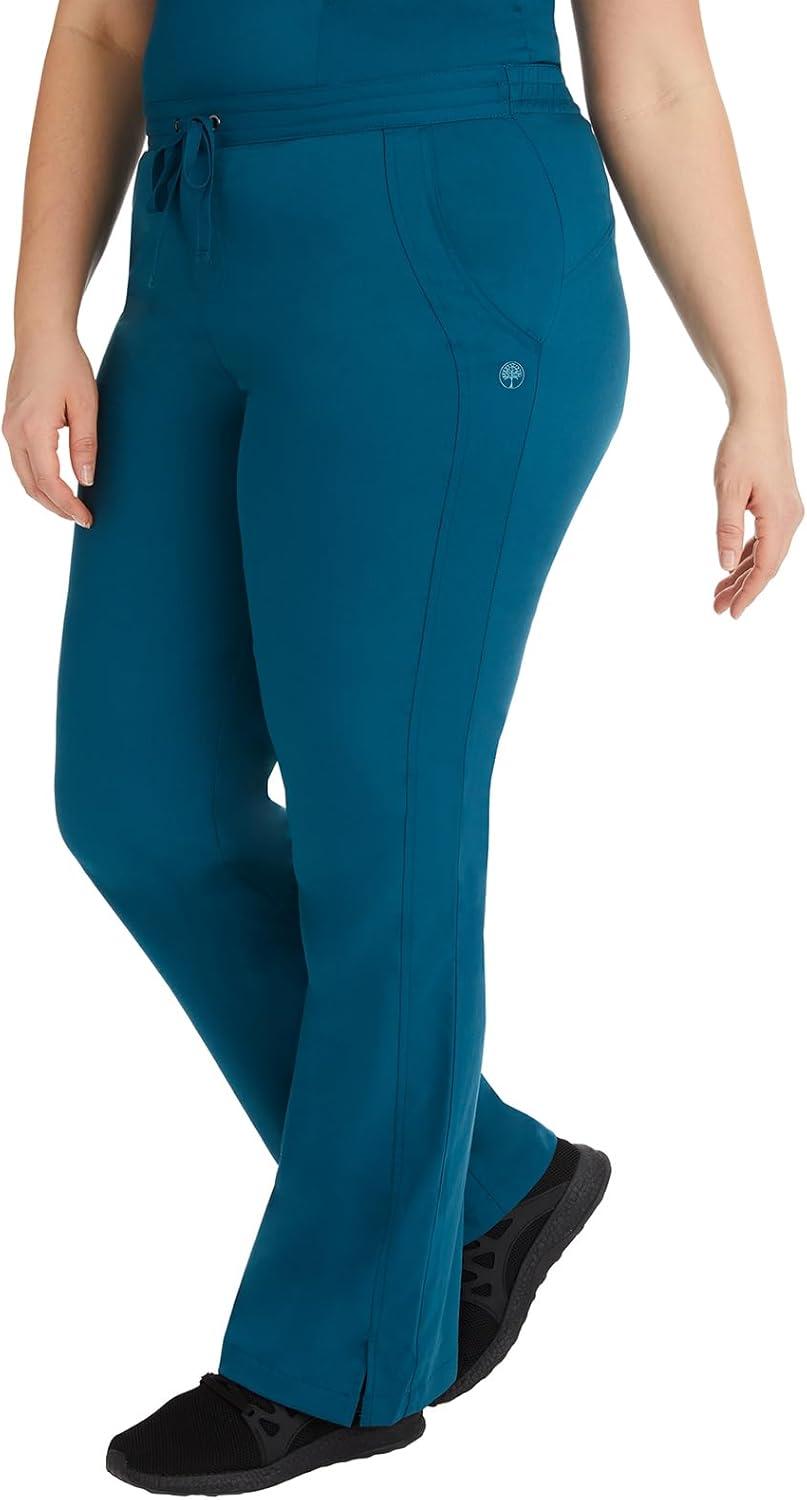 imageHealing Hands Scrub Set For Women with 5 Pockets VNeck Scrub Top 2278 and Taylor Pants 9095 with 2Way Stretch TechnologyCaribbean