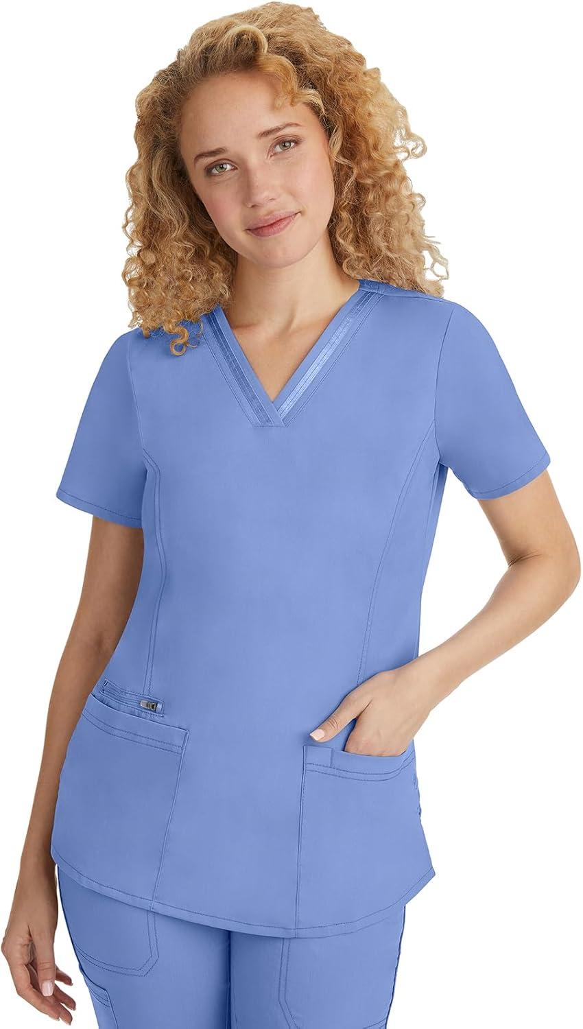 imageHealing Hands Scrub Set For Women with 5 Pockets VNeck Scrub Top 2278 and Taylor Pants 9095 with 2Way Stretch TechnologyCeil