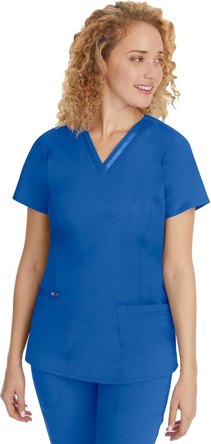 imageHealing Hands Scrub Set For Women with 5 Pockets VNeck Scrub Top 2278 and Taylor Pants 9095 with 2Way Stretch TechnologyRoyal