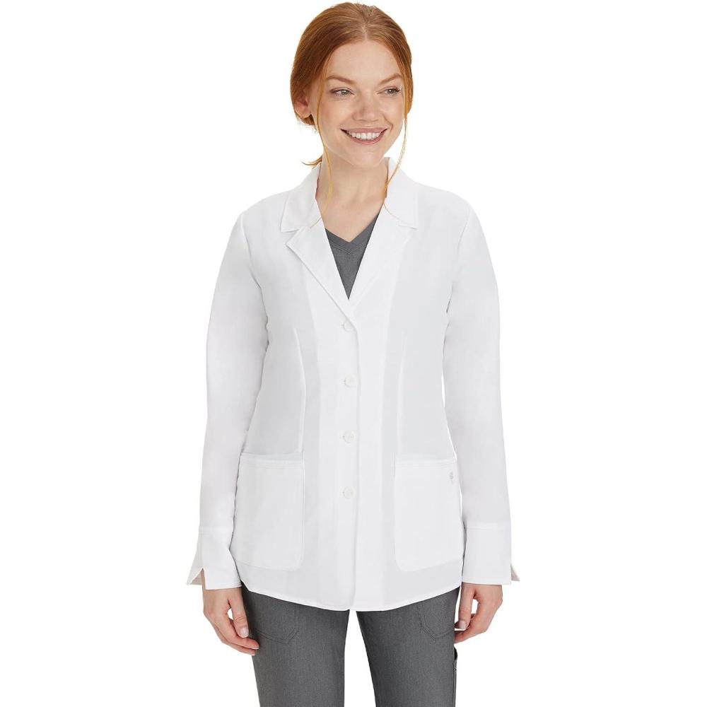 imageHealing Hands Womens Lab Coat 4 Pocket Full Sleeve Mid Length 5064 Felicity The White Coat Minimalist CollectionWhite