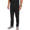 Healing Hands Medical Scrub Pant for Men Noah Bottoms with 7 Pockets, Moisture Wicking, 360° Stretch & Recycled Fibers 9173(Black)