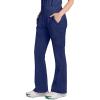 Healing Hands Scrub Pants for Women – Purple Label Bootcut Yoga Pants with 8 Pockets & Knit Waistband – HH002(Navy)