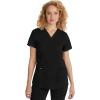 Healing Hands Scrub Set For Women with 5 Pockets, V-Neck Scrub Top 2278, and Taylor Pants 9095 with 2-Way Stretch Technology(Black)