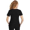 Healing Hands Scrub Set For Women with 5 Pockets, V-Neck Scrub Top 2278, and Taylor Pants 9095 with 2-Way Stretch Technology(Black)