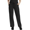 Healing Hands Scrub Set For Women with 5 Pockets, V-Neck Scrub Top 2278, and Taylor Pants 9095 with 2-Way Stretch Technology(Black)