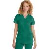 Healing Hands Scrub Set For Women with 5 Pockets, V-Neck Scrub Top 2278, and Taylor Pants 9095 with 2-Way Stretch Technology(Hunter)