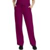 Healing Hands Scrub Set For Women with 5 Pockets, V-Neck Scrub Top 2278, and Taylor Pants 9095 with 2-Way Stretch Technology(Wine)