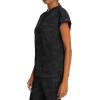 Healing Hands Scrub Top for Women Modern Fit Tee with 2 Pockets, Moisture Wicking, 360° Stretch and Quick Dry Fabric 2352(Black)