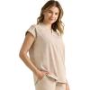 Healing Hands Scrub Top for Women Modern Fit Tee with 2 Pockets, Moisture Wicking, 360° Stretch and Quick Dry Fabric 2352(Khaki)