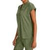 Healing Hands Scrub Top for Women Modern Fit Tee with 2 Pockets, Moisture Wicking, 360° Stretch and Quick Dry Fabric 2352(Olive)