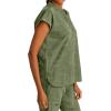 Healing Hands Scrub Top for Women Modern Fit Tee with 2 Pockets, Moisture Wicking, 360° Stretch and Quick Dry Fabric 2352(Olive)