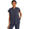 Healing Hands Scrub Top for Women Modern Fit Tee with 2 Pockets, Moisture Wicking, 360° Stretch and Quick Dry Fabric 2352(Pewter)