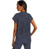 Healing Hands Scrub Top for Women Modern Fit Tee with 2 Pockets, Moisture Wicking, 360° Stretch and Quick Dry Fabric 2352(Pewter)