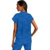 Healing Hands Scrub Top for Women Modern Fit Tee with 2 Pockets, Moisture Wicking, 360° Stretch and Quick Dry Fabric 2352(Royal)