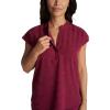 Healing Hands Scrub Top for Women Modern Fit Tee with 2 Pockets, Moisture Wicking, 360° Stretch and Quick Dry Fabric 2352(Wine)