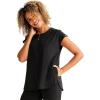 Healing Hands Scrubs for Women Jayden Scrub Top with 2 Pockets, Round Neck, Moisture Wicking and 360° Stretch Fabric HH602(Black)