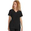 Healing Hands Scrubs for Women Jill Scrub Top V-Neck Modern Fit with 2 Patch Pockets and 2-Way Stretch Fabric 2320(Black)