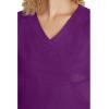 Healing Hands Scrubs for Women Jill Scrub Top V-Neck Modern Fit with 2 Patch Pockets and 2-Way Stretch Fabric 2320(Eggplant)