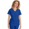 Healing Hands Scrubs for Women Jill Scrub Top V-Neck Modern Fit with 2 Patch Pockets and 2-Way Stretch Fabric 2320(Galaxy Blue)