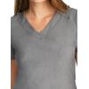 Healing Hands Scrubs for Women Jill Scrub Top V-Neck Modern Fit with 2 Patch Pockets and 2-Way Stretch Fabric 2320(Heather Grey)