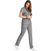 Healing Hands Scrubs for Women Jill Scrub Top V-Neck Modern Fit with 2 Patch Pockets and 2-Way Stretch Fabric 2320(Heather Grey)