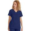 Healing Hands Scrubs for Women Jill Scrub Top V-Neck Modern Fit with 2 Patch Pockets and 2-Way Stretch Fabric 2320(Navy)