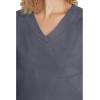 Healing Hands Scrubs for Women Jill Scrub Top V-Neck Modern Fit with 2 Patch Pockets and 2-Way Stretch Fabric 2320(Pewter)