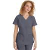 Healing Hands Scrubs for Women Jill Scrub Top V-Neck Modern Fit with 2 Patch Pockets and 2-Way Stretch Fabric 2320(Pewter)