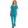 Healing Hands Scrubs for Women Jill Scrub Top V-Neck Modern Fit with 2 Patch Pockets and 2-Way Stretch Fabric 2320(Teal)