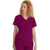 Healing Hands Scrubs for Women Jill Scrub Top V-Neck Modern Fit with 2 Patch Pockets and 2-Way Stretch Fabric 2320(Wine)