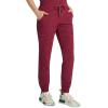 Healing Hands Scrubs for Women Jogger Camo Pant Tate 5 Pockets Moisture Wicking, Easy Care, 360° Stretch, Quick Dry – 9350(Wine)