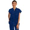 Healing Hands Scrub Top for Women Modern Fit Tee with 2 Pockets, Moisture Wicking, 360° Stretch and Quick Dry Fabric 2352(Navy)
