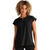 Healing Hands Scrubs for Women Jayden Scrub Top with 2 Pockets, Round Neck, Moisture Wicking and 360° Stretch Fabric HH602(Black)