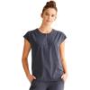 Healing Hands Scrubs for Women Jayden Scrub Top with 2 Pockets, Round Neck, Moisture Wicking and 360° Stretch Fabric HH602(Pewter)