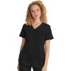 Healing Hands Scrubs for Women Jill Scrub Top V-Neck Modern Fit with 2 Patch Pockets and 2-Way Stretch Fabric 2320(Black)