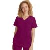 Healing Hands Scrubs for Women Jill Scrub Top V-Neck Modern Fit with 2 Patch Pockets and 2-Way Stretch Fabric 2320(Wine)