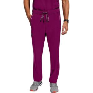 Healing Hands Medical Scrub Pant for Men Noah Bottoms with 7 Pockets, Moisture Wicking, 360° Stretch & Recycled Fibers 9173(Wine)