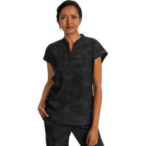 Healing Hands Scrub Top for Women Modern Fit Tee with 2 Pockets, Moisture Wicking, 360° Stretch and Quick Dry Fabric 2352(Black)