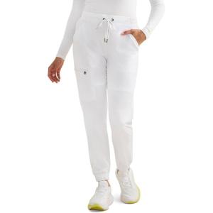 Healing Hands Scrubs for Women Jogger Camo Pant Tate 5 Pockets Moisture Wicking, Easy Care, 360° Stretch, Quick Dry – 9350(White)